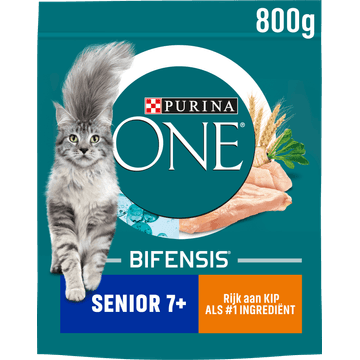 PURINA® ONE Senior 7+ Rijk aan Kip kattenvoer 800 gr