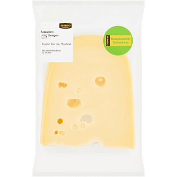 Jumbo Maasdam Jong Belegen Kaas 45+ Plakken ca. 200 g