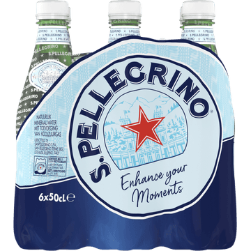 S.Pellegrino bruisend natuurlijk mineraalwater 6 x 50 cl