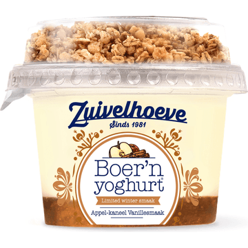 Zuivelhoeve Boer´n Yoghurt® Muesli Appel-kaneel Vanillesmaak 170g
