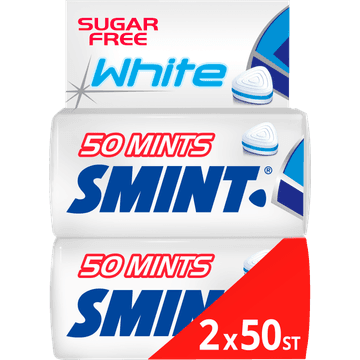 Smint White Peppermint Suikervrij 2 x 35 g