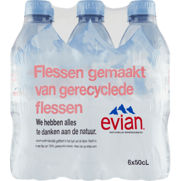 Evian Natuurlijk Mineraalwater - Fles 6 x 500ML