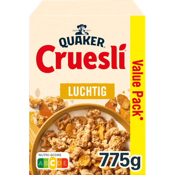 Quaker Cruesli Luchtig Ontbijtgranen Voordeelverpakking 775 gr