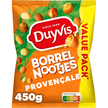 Duyvis Borrelnootjes Provencale Pinda Noten 450 gr