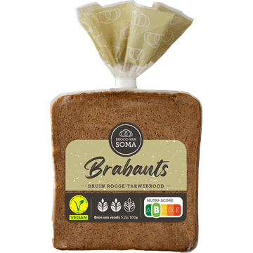 Brood van Soma Brabants Bruin Rogge-Tarwebrood 400 g