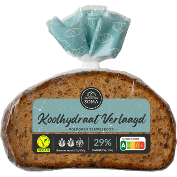 Brood van Soma Koolhydraat Verlaagd Volkoren Tarwebrood 300 g