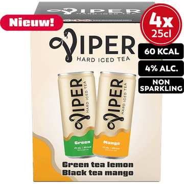 Viper Hard Seltzer Ice Tea - Mango 4x250ML