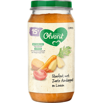 Olvarit 15+ Maanden Stoofpot met Zoete Aardappel en Linzen