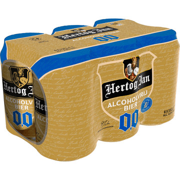Hertog Jan Alcoholvrij Bier Blikken 6 x 33 cl
