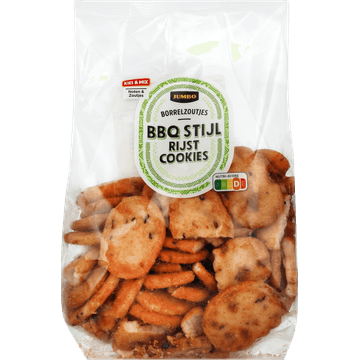 Jumbo Borrelzoutjes BBQ Stijl Rijstcookies 150 g