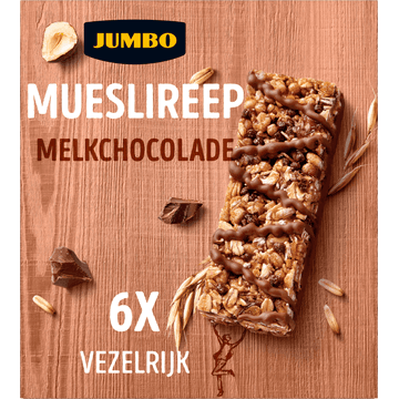 Jumbo Mueslireep Melkchocolade 6 Stuks