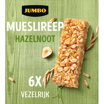 Jumbo Mueslireep Hazelnoot 6 Stuks
