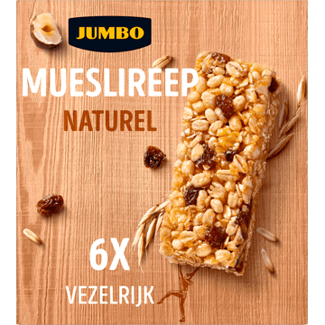 Jumbo Mueslireep Naturel 6 Stuks