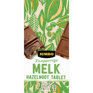 Jumbo Melkchocolade met Hazelnoot Tablet 200 g