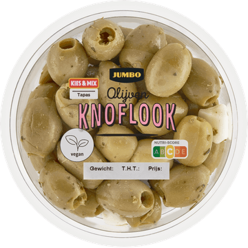 Jumbo Olijven Knoflook 140 g