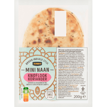Jumbo Mini Naan Knoflook Koriander 200 g