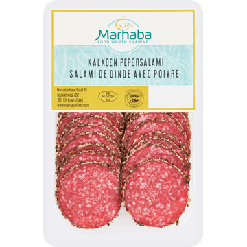 Marhaba Kalkoen Pepersalami 100 g