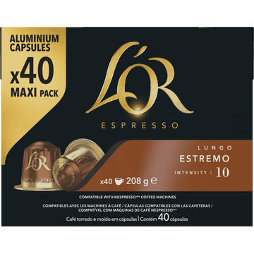 L'OR Espresso Lungo Estremo Capsules Maxi Pack 40 Stuks 208 g