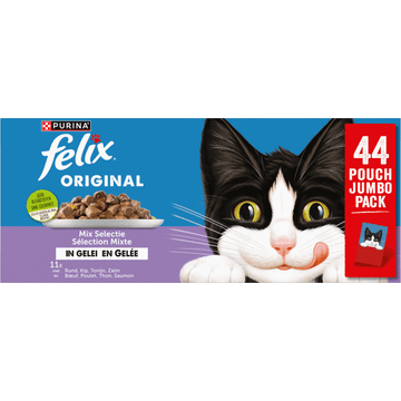 FELIX® Original Mix Selectie in Gelei Kattenvoer 44 x 85g
