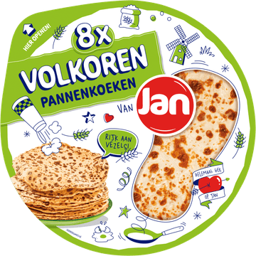 Jan Volkoren Pannenkoeken 8 Stuks 540 g