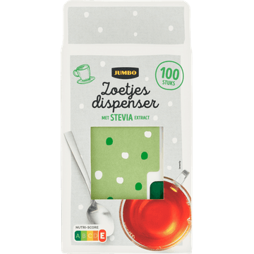 Jumbo Zoetjes Dispenser met Stevia Extract 100 Stuks