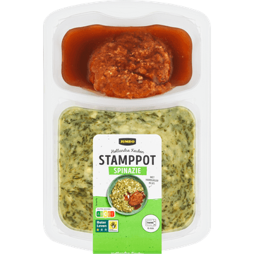 Jumbo Stamppot Spinazie met Hamburger in Jus 500 g
