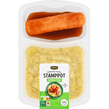 Jumbo Stamppot Spruiten met Rookworst in Jus 500 g