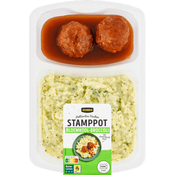 Jumbo Stamppot Bloemkool-Broccoli met Gehaktballen in Jus 500 g