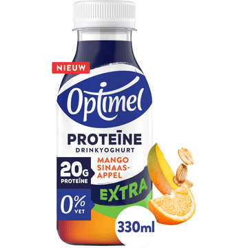 Optimel Proteïne Extra Drinkyoghurt Mango Sinaasappel 0% Vet 330ML