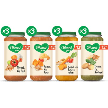 Olvarit 12+ Maanden Variatiemenu Maaltijd Versie 1 12 x 200g