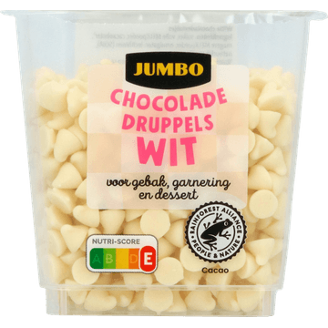 Jumbo Chocoladedruppels Wit 125 g