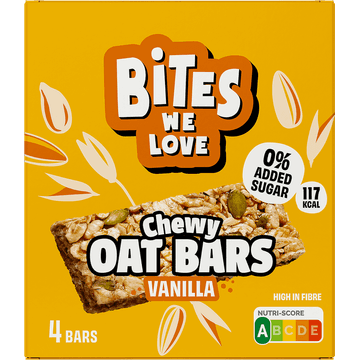 BitesWeLove Chewy Oat Bar Vanilla 4X30g