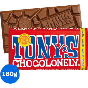 Tony's Chocolonely Melk Chocolade reep 180 g