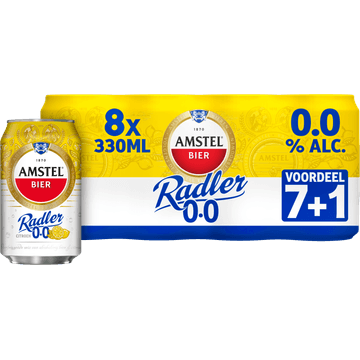 Amstel Radler Citroen 0.0 Bier Blik 7+1 x 330ml