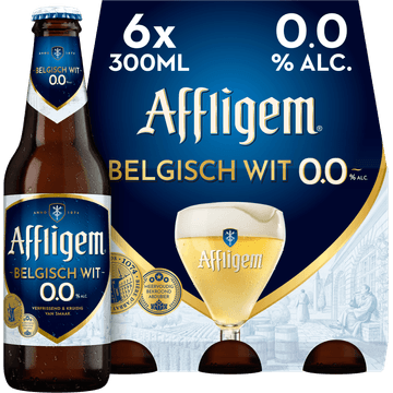 Affligem Belgisch Wit 0.0 Bier Fles 6 x 300ml