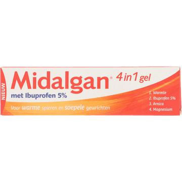 Midalgan 4in1 gel met Ibuprofen 5% 100gr