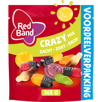 Red Band Crazy Mix Zacht Zoet Drop Voordeelverpakking 365 g
