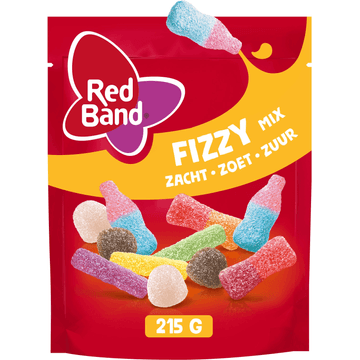 Red Band Fizzy snoep Mix Zacht Zoet Zuur 215 g