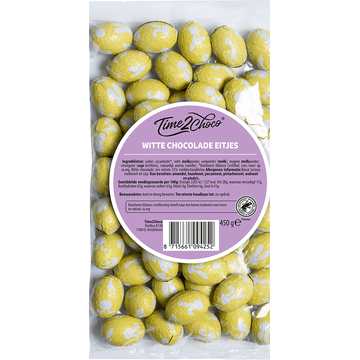 Time2Choco Witte Chocolade Eitjes 450 g