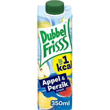 DubbelFrisss 1Kcal Appel - Perzik 0,35 L
