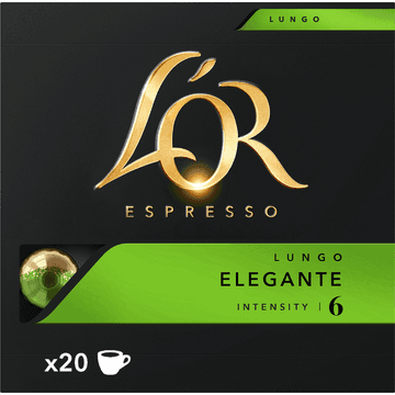 L'OR Espresso Aluminium Capsules Lungo Elegante 20 Stuks 104 g