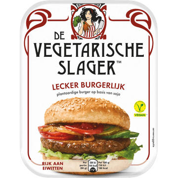 De Vegetarische Slager Lecker Burgerlijk Vegan 160 g