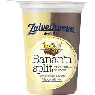 Zuivelhoeve Banan'n Split Bananensmaak en Chocolade Vla 450 g