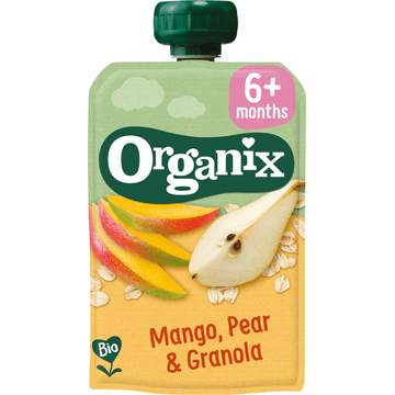 Organix Knijpfruit Mango, peer & granola 6x 6mnd