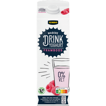 Jumbo Drinkyoghurt Framboos 0% Vet 1 L