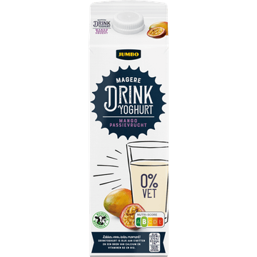 Jumbo Drinkyoghurt Mango/ Passievrucht 0% Vet 1 L