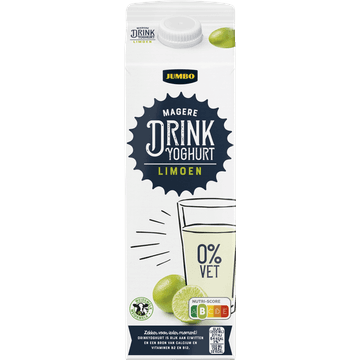 Jumbo Drinkyoghurt Limoen 0% Vet 1 L