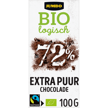 Jumbo Biologisch Chocolade Extra Puur 72% 100 g