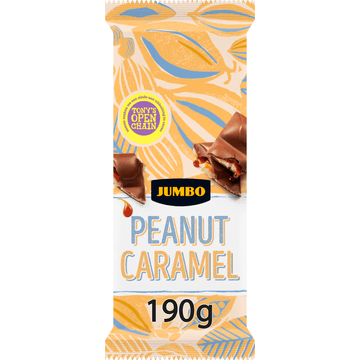 Jumbo Melkchocolade Pinda & Karamel 190 g