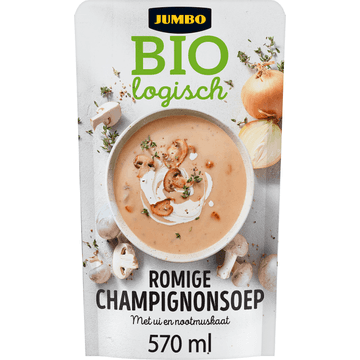 Jumbo Biologisch Romige Champignonsoep 570ML